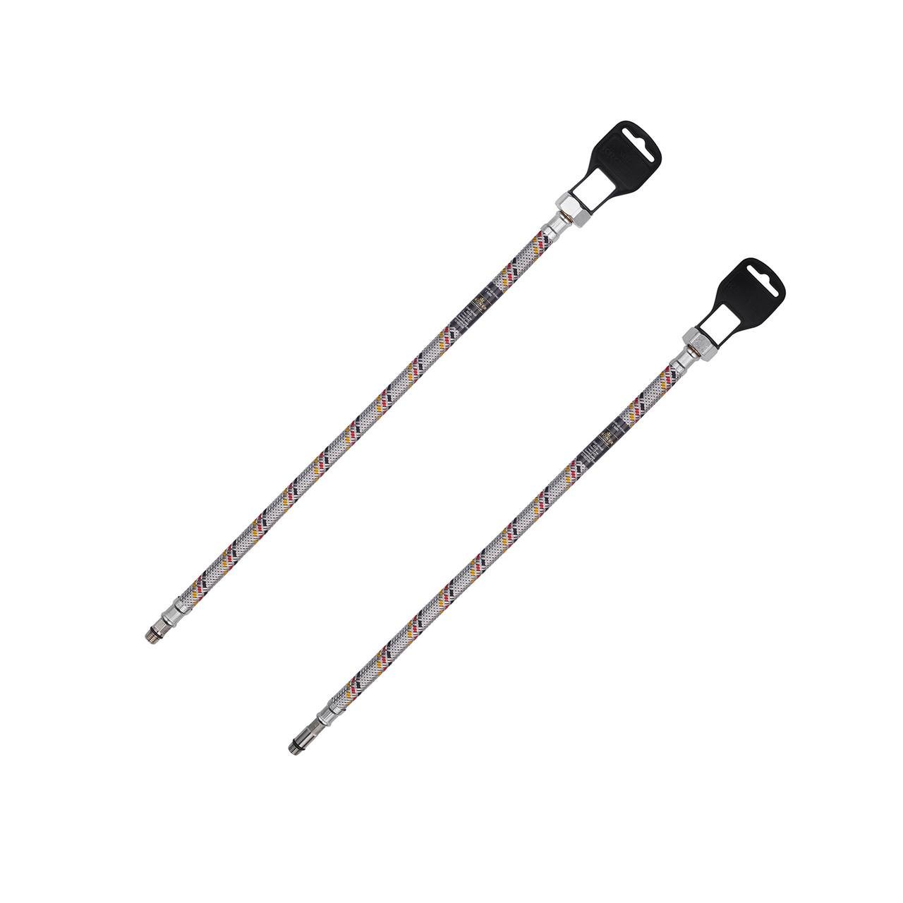 Подводка для подсоединения смесителя гибкая Kroner KRP 1/2 "хМ10 ВН 40 см оплетка из нержавеющей стали 2 шт. (2681047213)