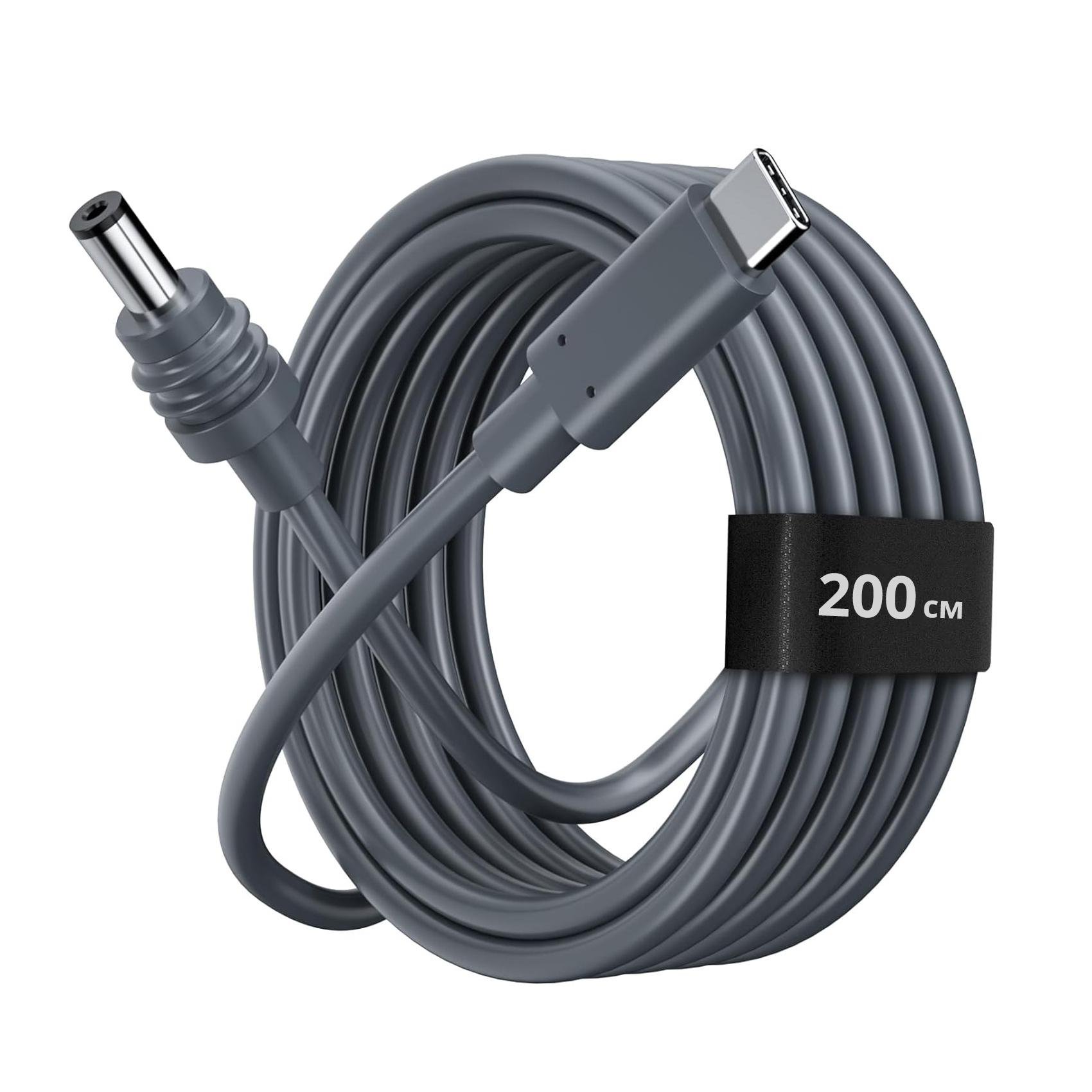 Кабель DC-USB Type-C 100W Power Delivery для спутниковой системы Starlink Mini от повербанка 200 см (30293461)