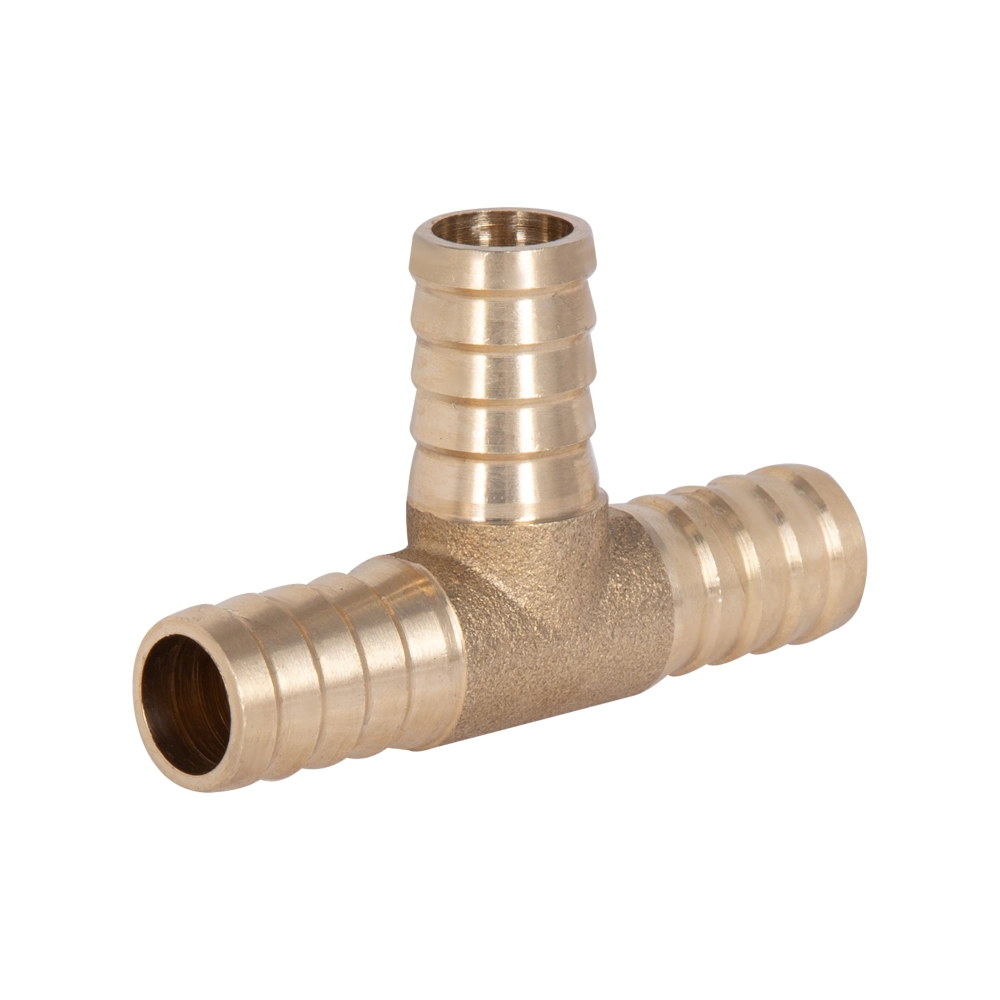 Тройник латунный SD Plus SD41714 ⌀ 14 мм ЗЗЗ елочка Желтый (SD00047866)