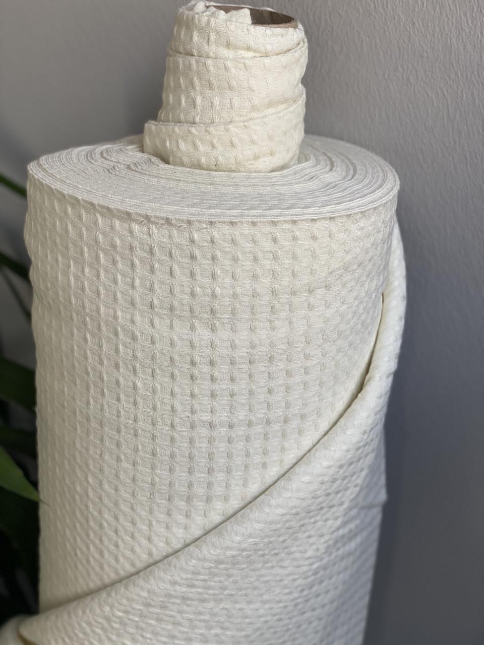 Ткань LINEN PLUS CRASH EFFECT 54% лен 46% хлопок 200 см Молочный (1929-415-584MZ) - фото 1