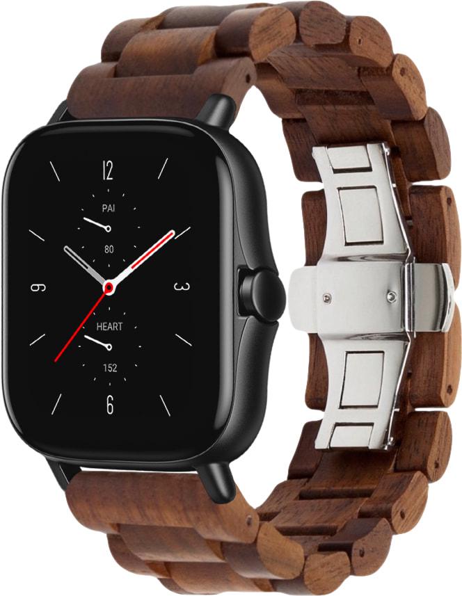 Ремешок деревянный WoodLock для Amazfit GTS 2e Brown (28289-30)