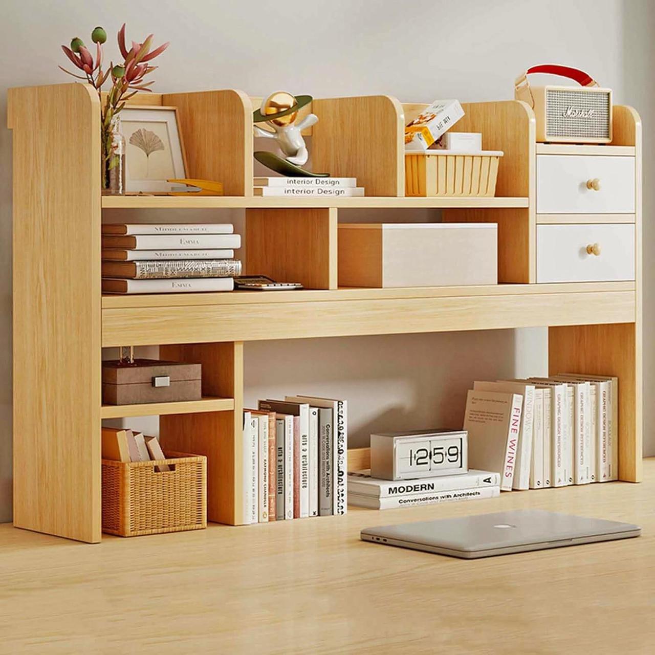 Полка-надстройка настольная из дерева Ирисия карри (АКД-007803)