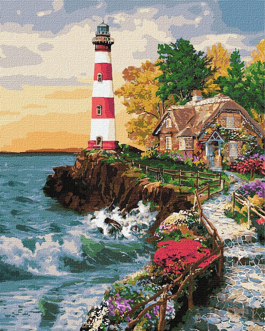 Картина по номерам Ideyka Дом у маяка 40х50 см (КНО2835)