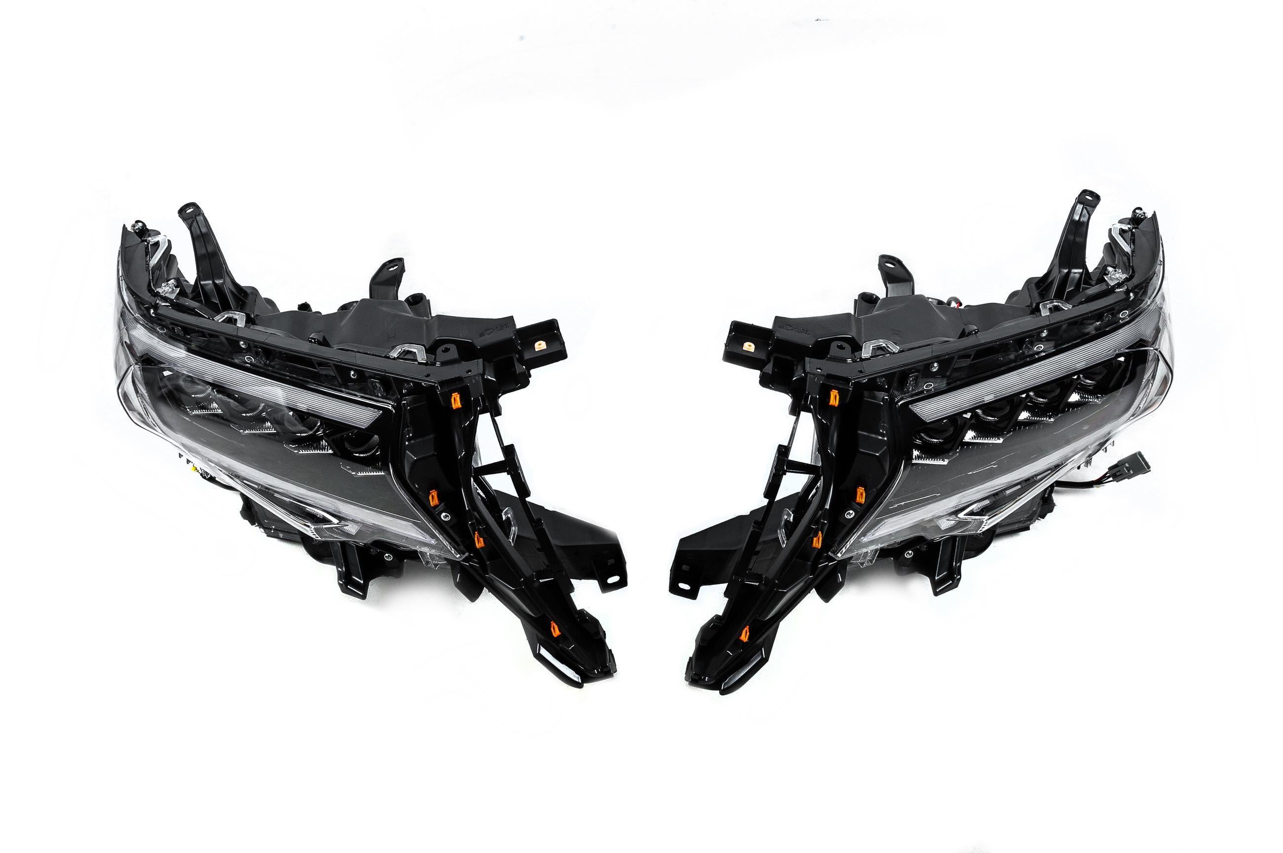 Передняя оптика 1234 Upgrade Lexus-design 4-LED V2 2017+ Toyota Land Cruiser Prado 150 2 шт. (137832)