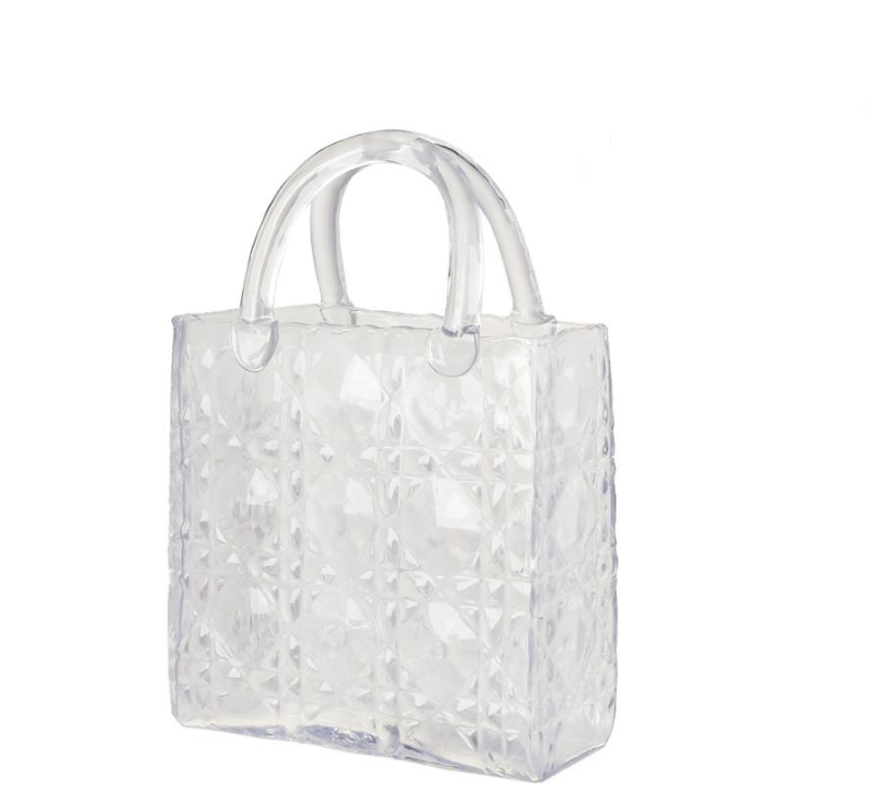 Ваза для цветов стеклянная женская сумка 19х8х29 см