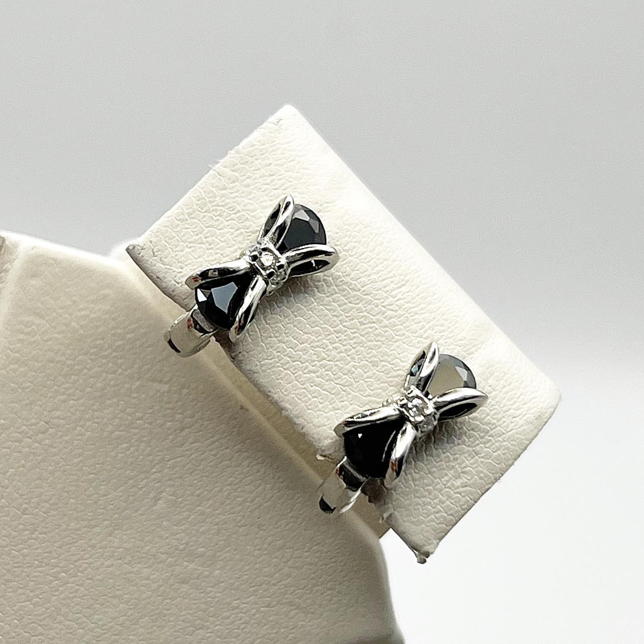 Серебряные серьги с кубическим цирконием 3,89 г (2490160644)