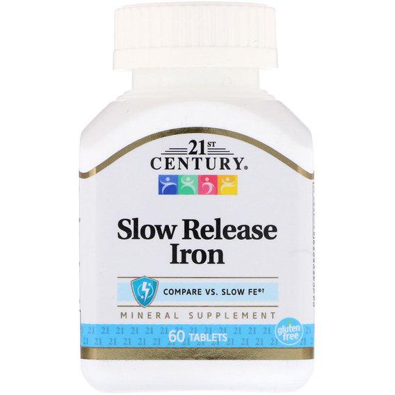 Микроэлемент Железо 21st Century Slow Release Iron 45 мг 60 таблеток