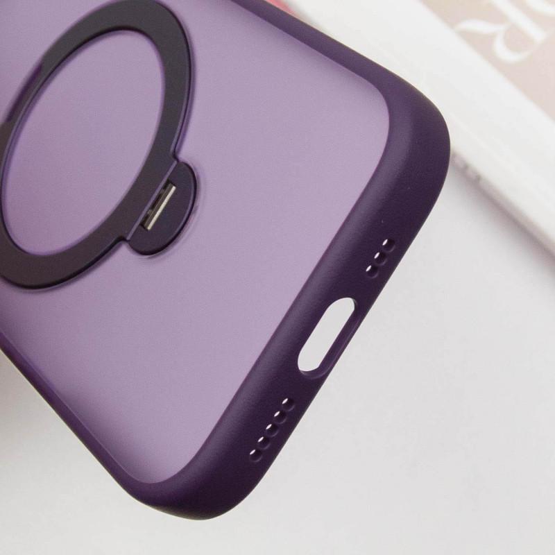 Протиударний чохол Metal Buttons with MagSafe Colorful HQ Ring для Apple iPhone 14/13 (6.1") Purple - фото 6