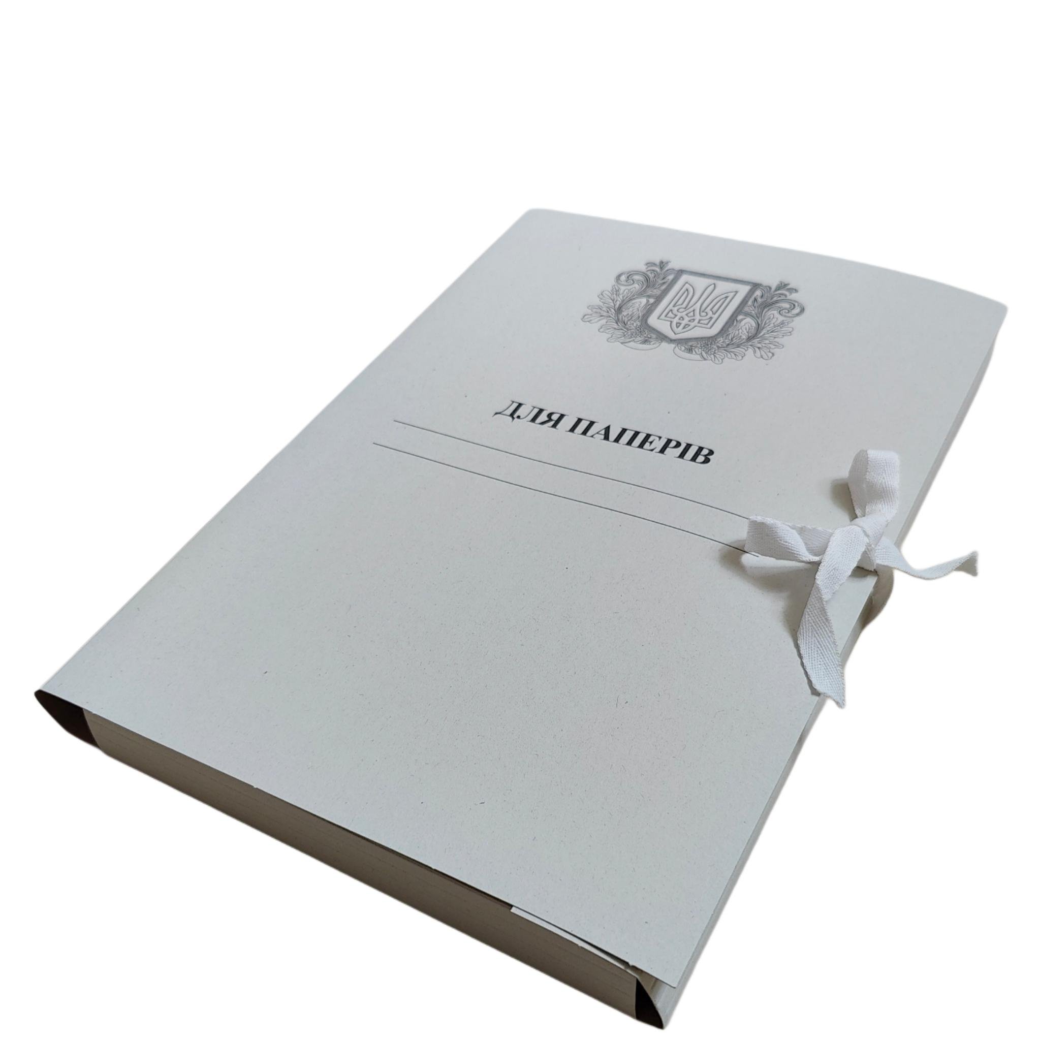 Папка архивная UTEC-PACK Для бумаг Герб с титульной страницей 215х310 мм на завязках корешок 0,7-2,8 см 25 шт. (P-А4-Т/S-ВКГ-07-28-25-1)