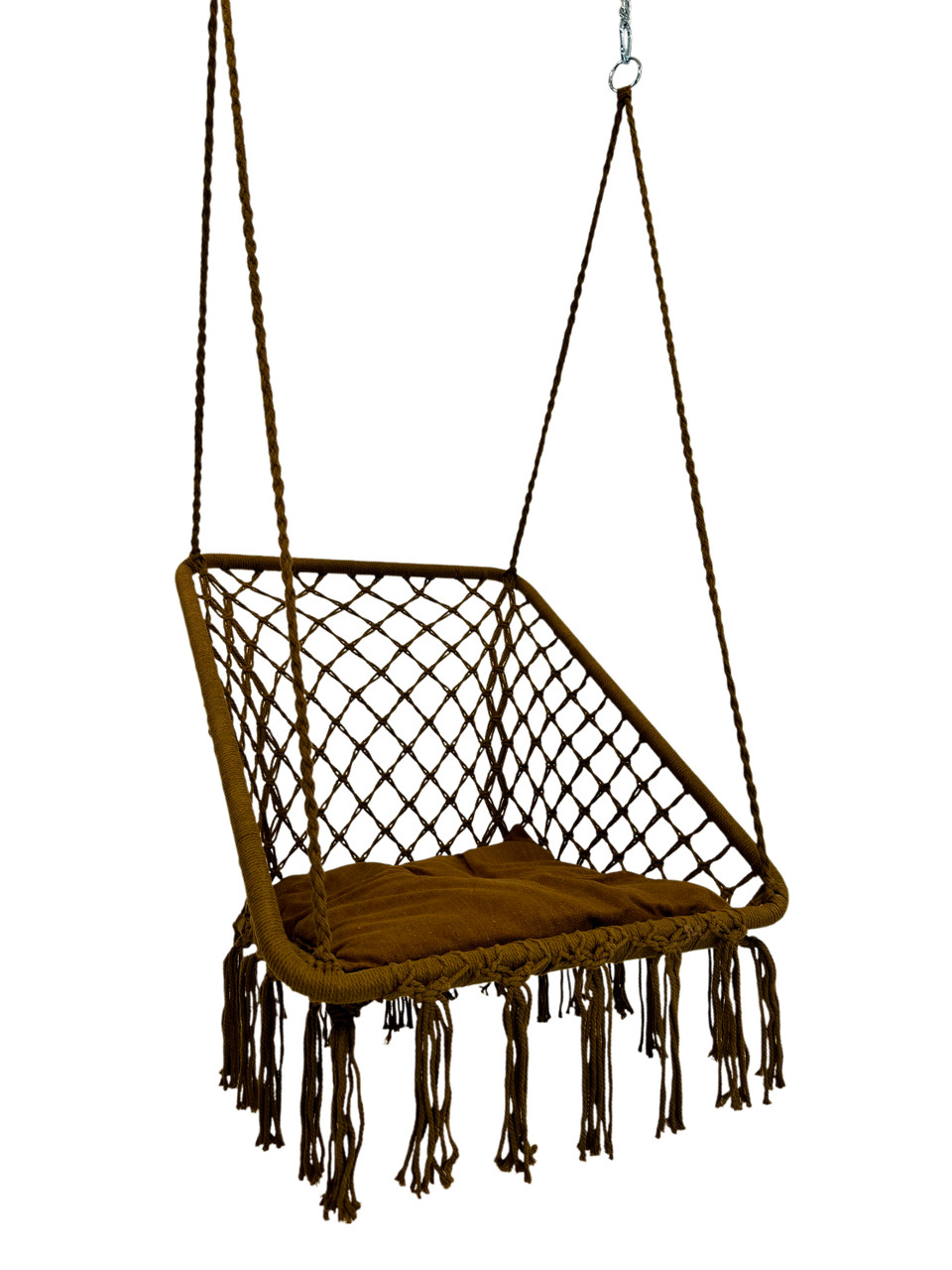 Кресло-качели садовые WCG с подушкой Коричневый (QNSW03BR) - фото 6