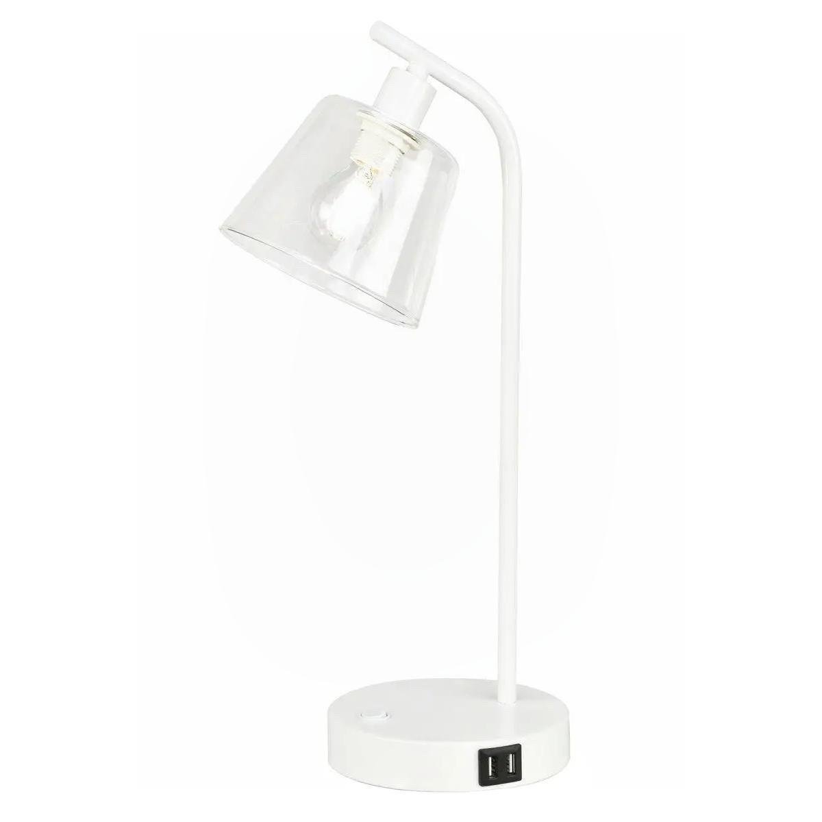 Настольная лампа Valeso с круглым плафоном под лампу Е14 Белый (LT91089E WT)