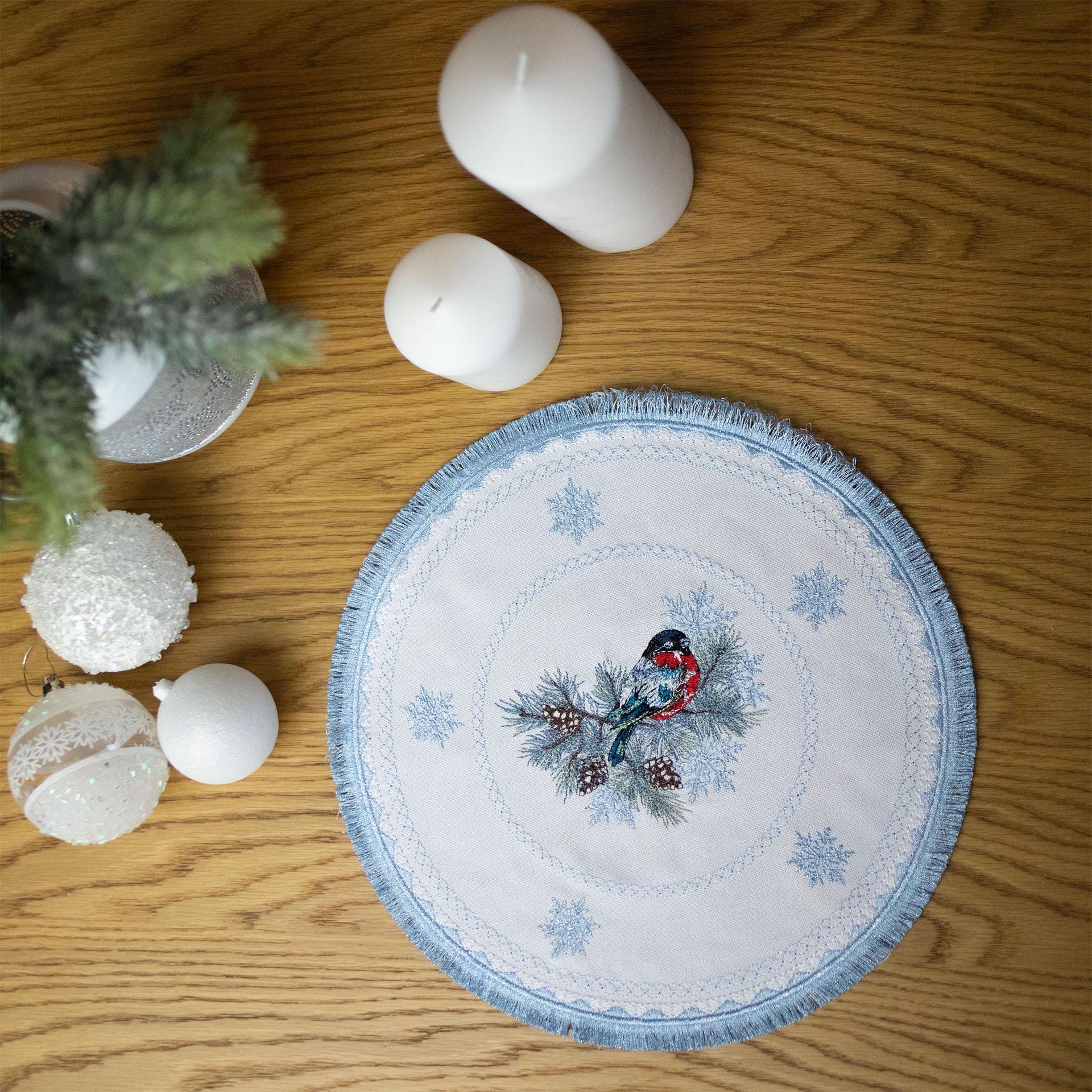 Салфетка новогодняя Едельвіка Снегири 0,32 м (314-24/09) - фото 4