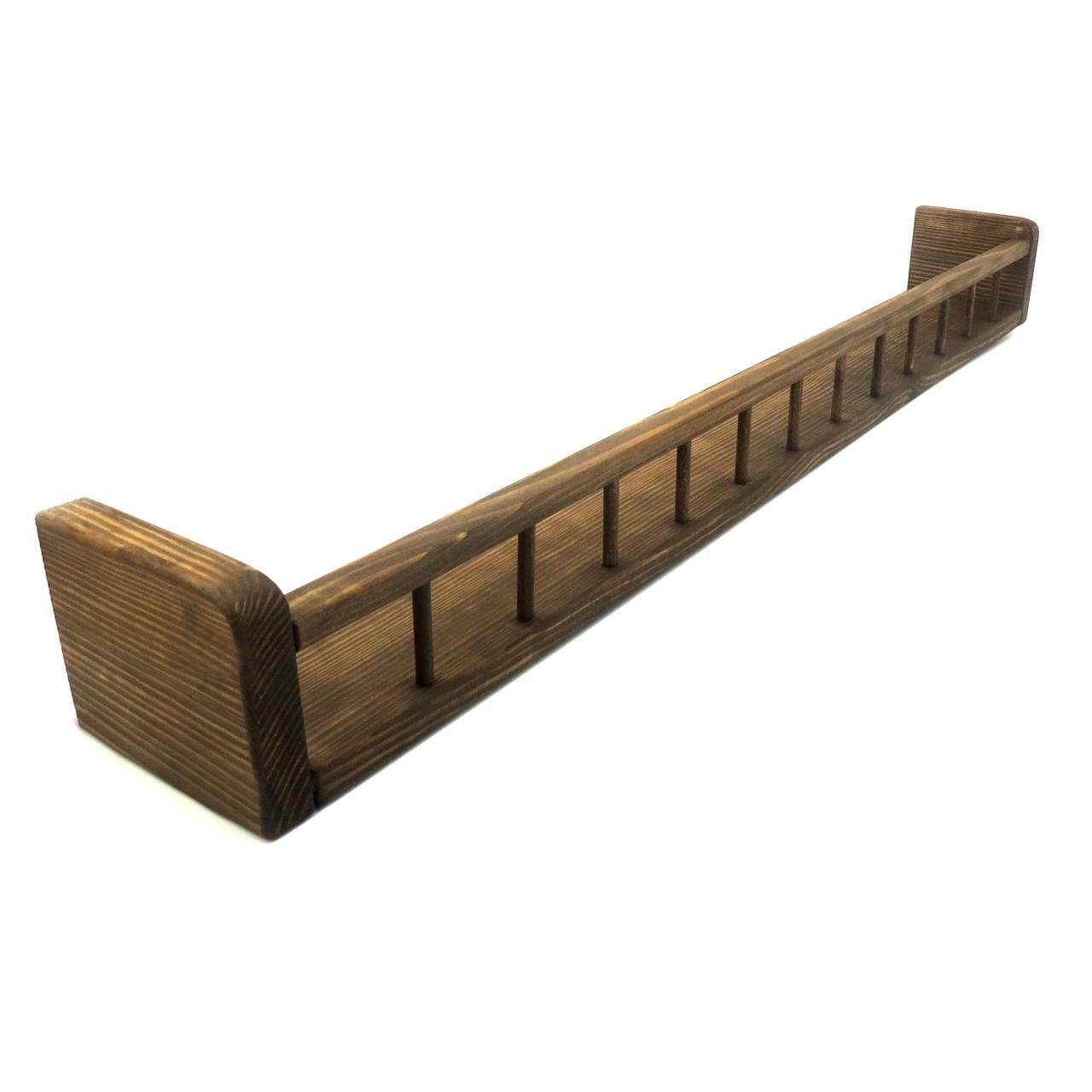 Полка настенная из дерева Эврика 100 см Капучино (НСП-108209)