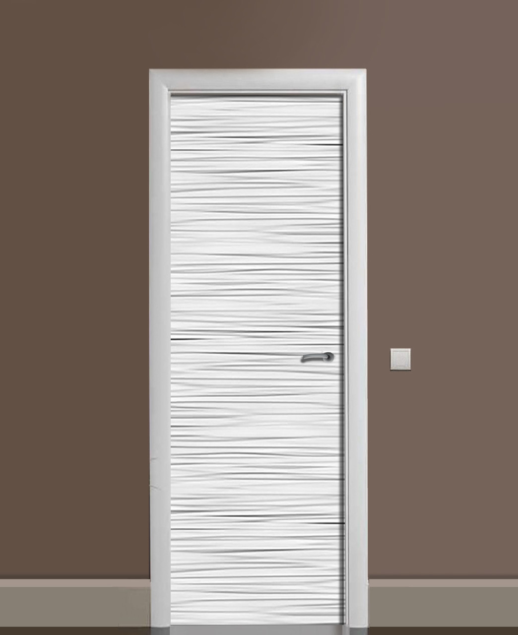 Наклейка 3D на дверь Zatarga "Мятый лен" виниловая 650х2000 мм