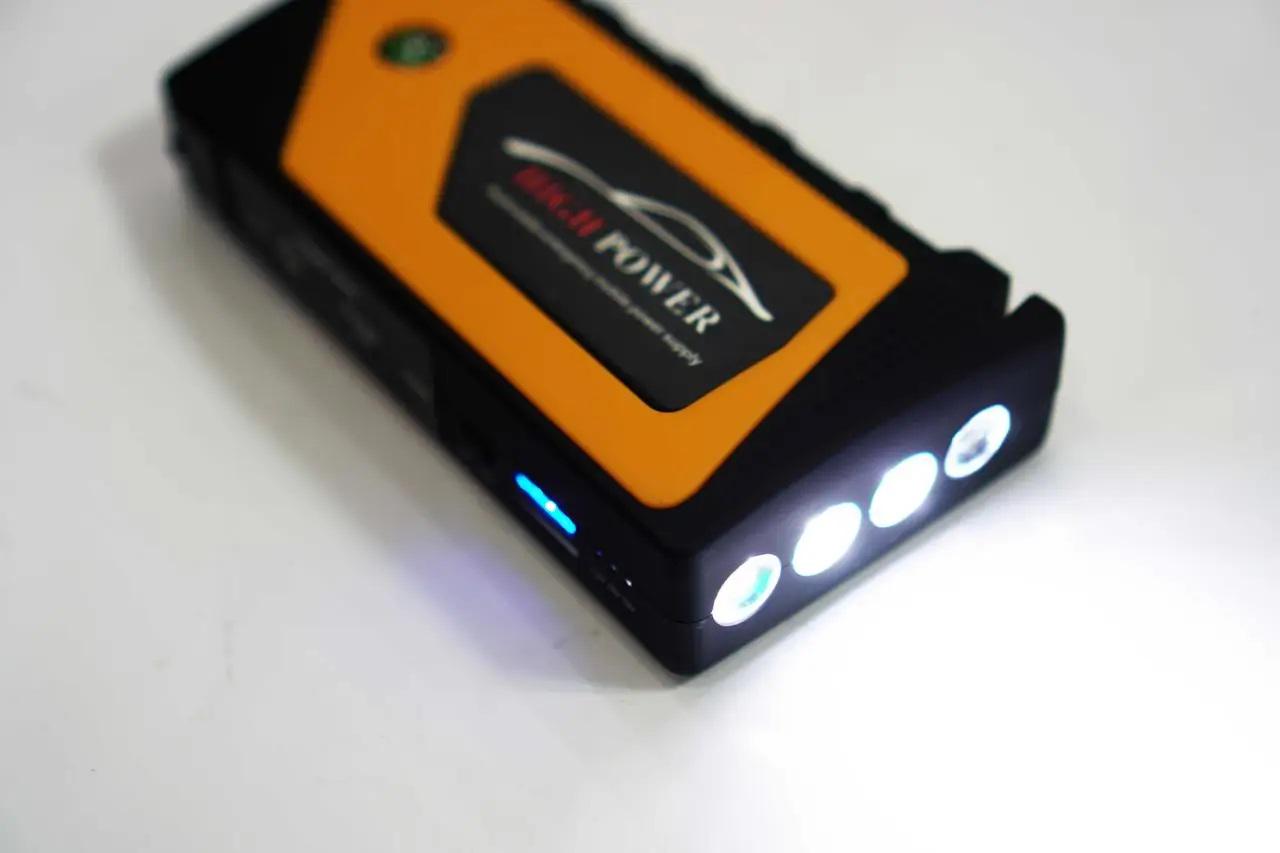 Пуско зарядное устройство для машины Car jump starter 4хUSB со светодиодным фонариком 20000 mAh (2242901456) - фото 5