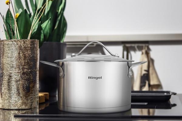 Каструля RINGEL Grey Line з кришкою з нержавіючої сталі 5,5 л 24 см (RG-2022-24) - фото 4 Каструля RINGEL Grey Line з кришкою з нержавіючої сталі 5,5 л 24 см (RG-2022-24) - фото 4