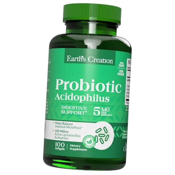 Пробиотик Ацидофилус Earth's Creation Probiotic Acidolphilus 100 гел. капс. (69604002)
