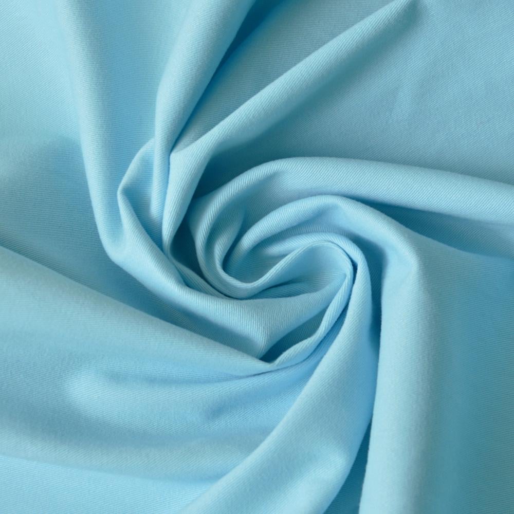 Ткань коттон твил стрейч Голубой (23097) Ткань коттон твил стрейч Голубой (23097)