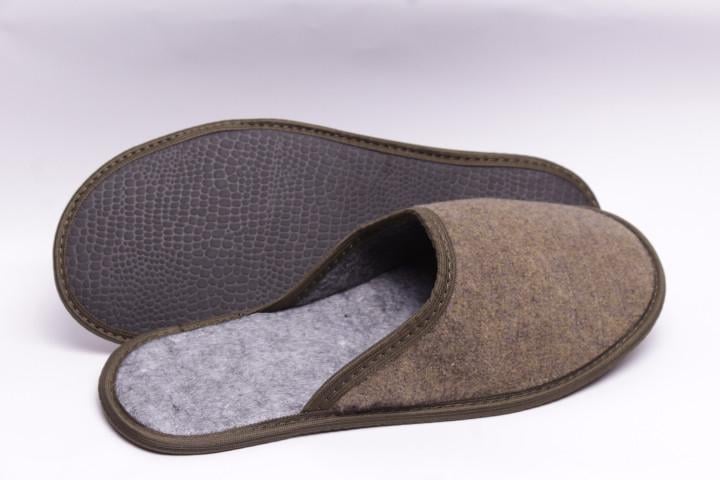 Домашние тапочки мужские Pago закрытые фетровые р. 41 Хаки - фото 10 Домашние тапочки мужские Pago закрытые фетровые р. 41 Хаки - фото 10