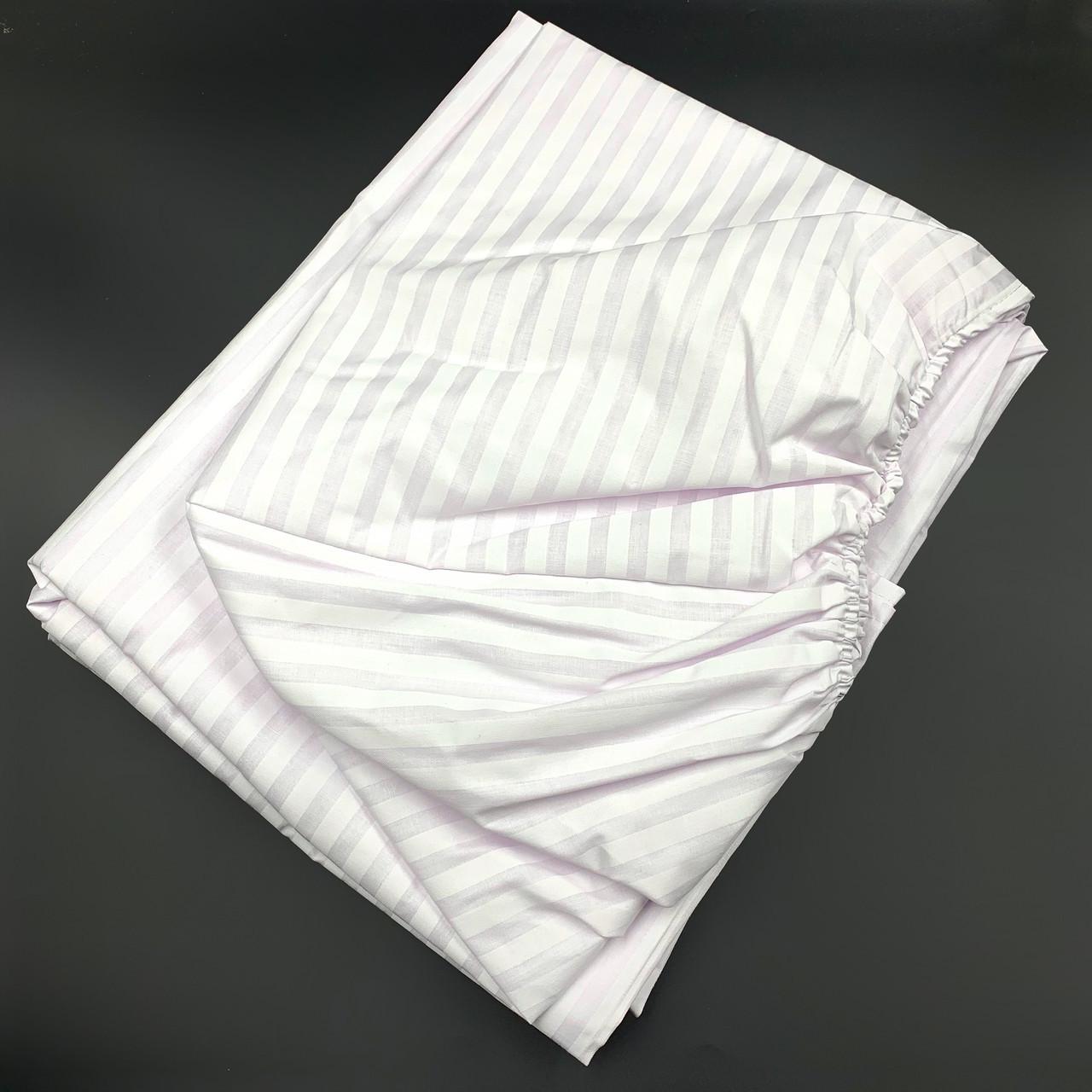 Простынь на резинке В полоску из бязи голд 180х200 см (G-3535/x180)