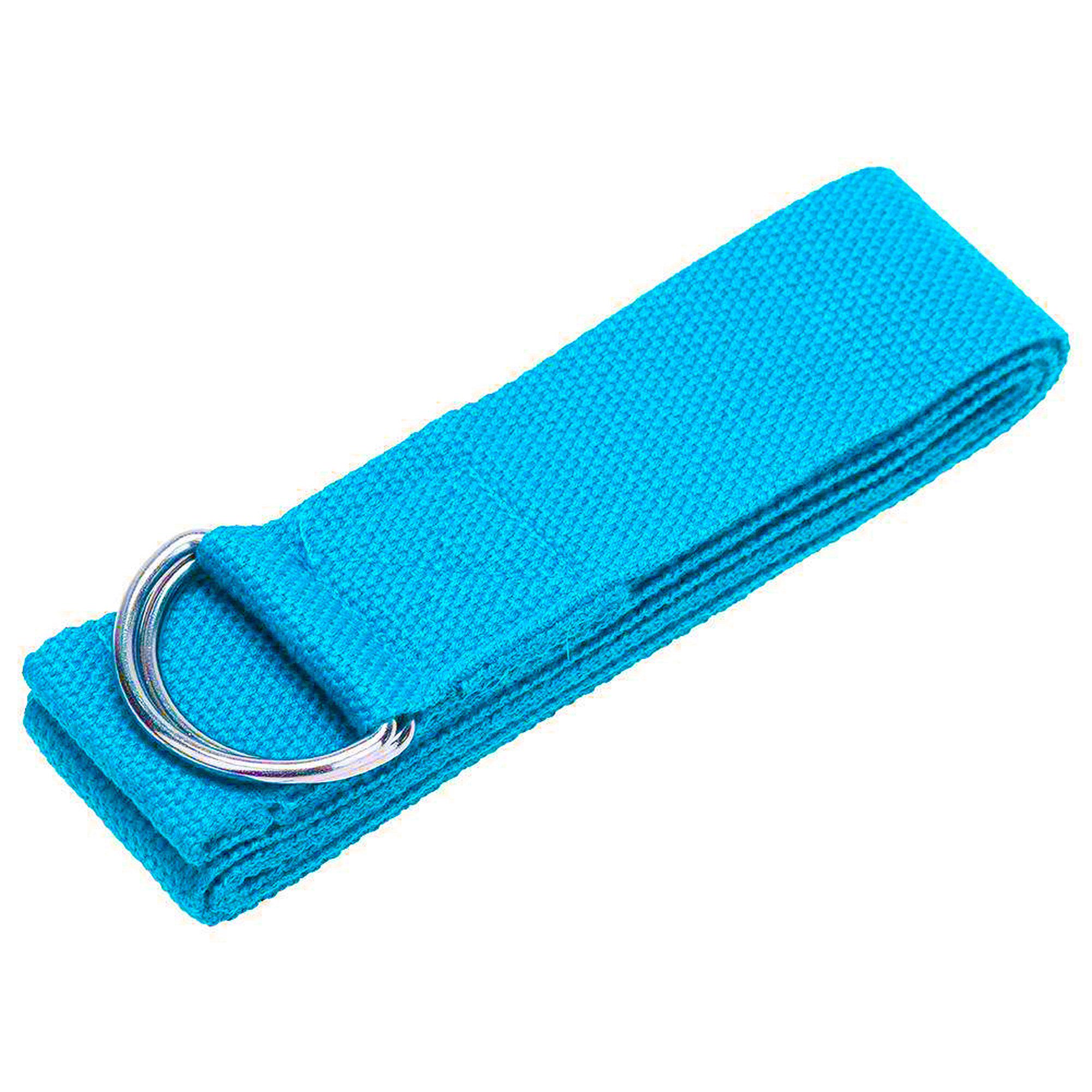 Ремень для йоги EasyFit Yoga Strap 183 см Голубой (EFYGS183-B) - фото 2