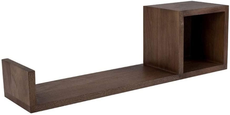 Полка настенная из дерева Банкерс правая Капучино (НСП-010009)