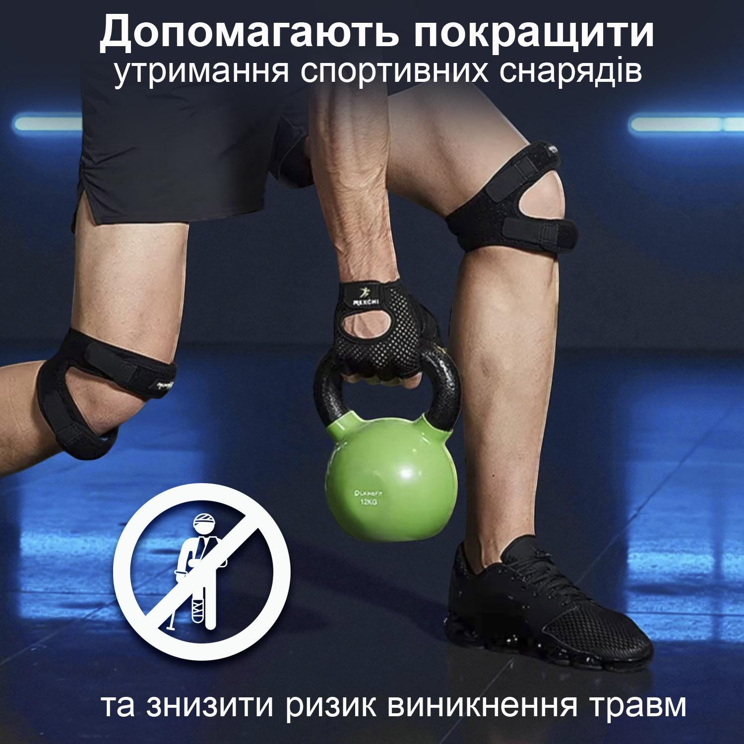 Перчатки для спорта без пальцев нескользящие Черный (66_12_XL_1C) - фото 4 Перчатки для спорта без пальцев нескользящие Черный (66_12_XL_1C) - фото 4