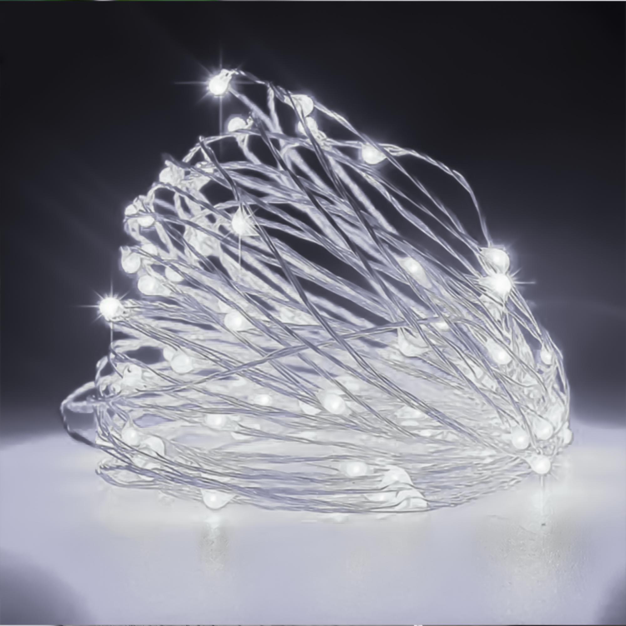 Гирлянда Роса на батарейках 5 м Белое свечение (HA-54) Гирлянда Роса на батарейках 5 м Белое свечение (HA-54)