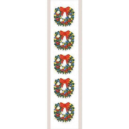 Дорожка-раннер на стол Presentville Рождественские венки 150x40 см (DR_25NG010)