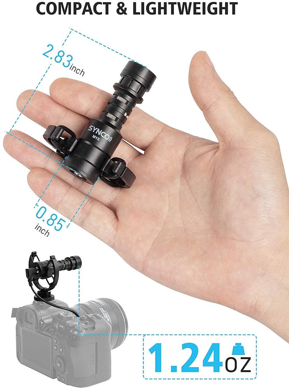 Накамерний мікрофон SYNCO Mic-M1S з вітрозахистом для DSLR - фото 8