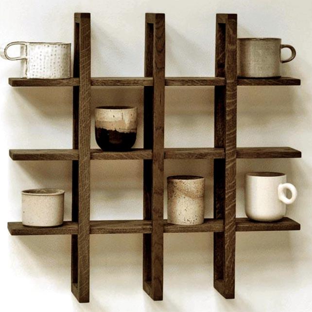 Полка для кружек из дерева Ларанти Капучино (СДК-010109)