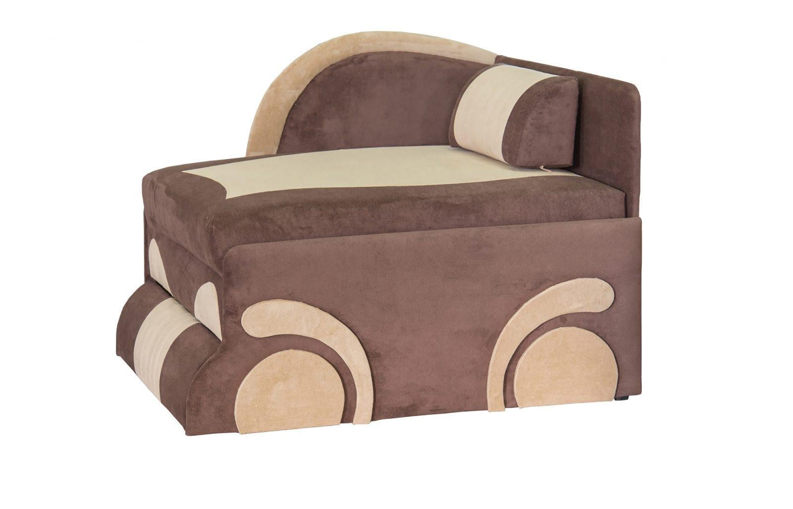 Диван розкладний Мебель-Сервіс Машинка Юніор висувний ДСП/дерево тканина Дота Коричневий