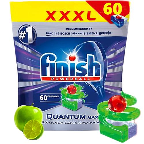 Капсулы для посудомоечных машин Finish Quantum Max Lime 60 шт