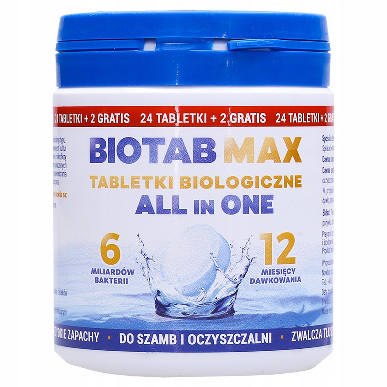 Препарат для септика в таблетках Biotab Max 0,13 кг бактерии в год/жир All In One 24/2 табл. (2377143214) - фото 5