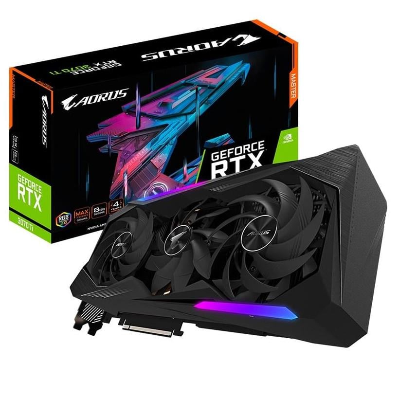 Видеокарта Gigabyte GeForce RTX 3070 Ti 8GB GDDR6X Aorus Master (GV-N307TAORUS M-8GD)