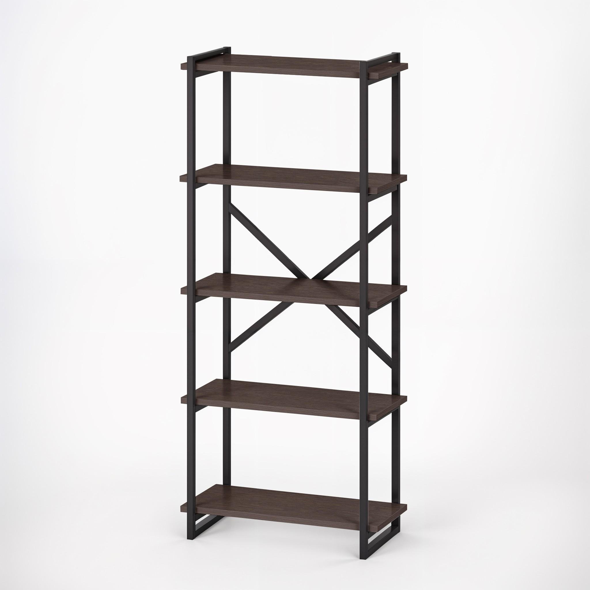 Стеллаж в стиле лофт на 5 полок Ant-1 700х300х1800 мм Венге Магия - фото 2