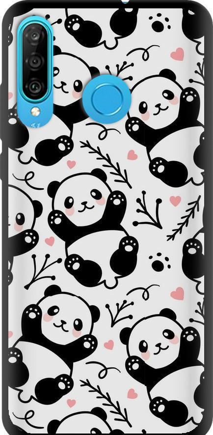 Чехол на Huawei P30 Lite Панды (4318b-1651-42517)