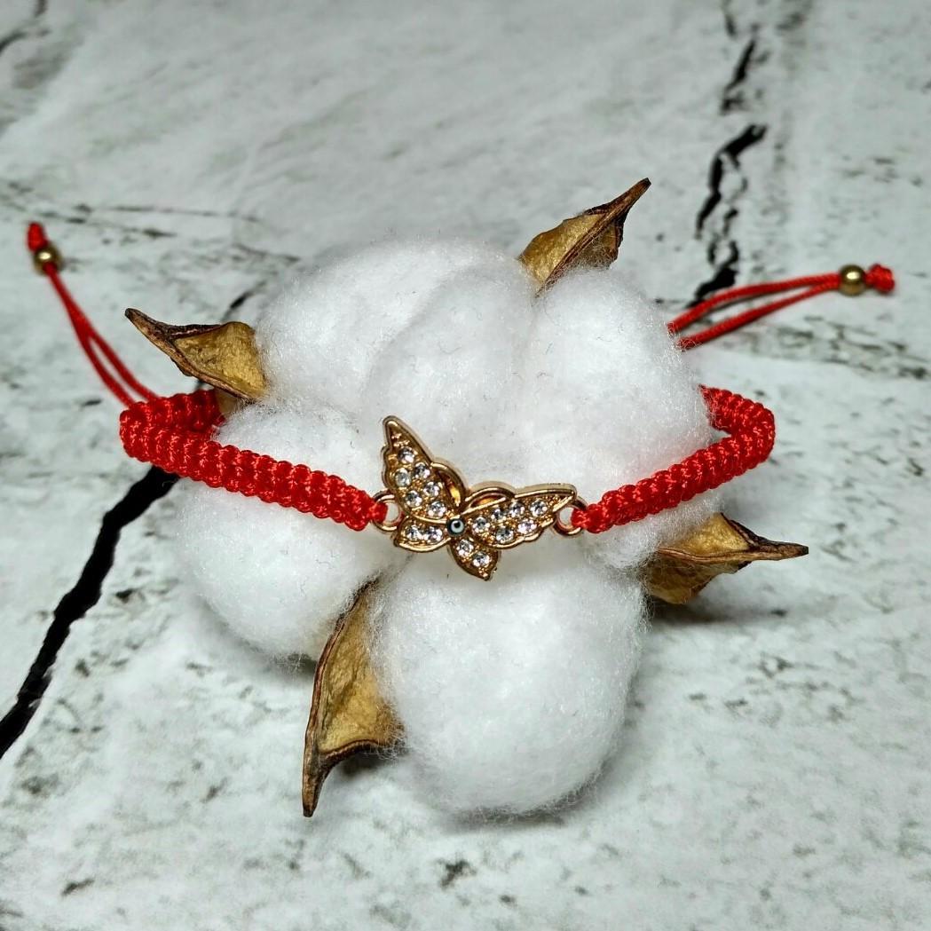 Браслет с красной нитью Бабочка (2-4-8-18-5) Браслет с красной нитью Бабочка (2-4-8-18-5)