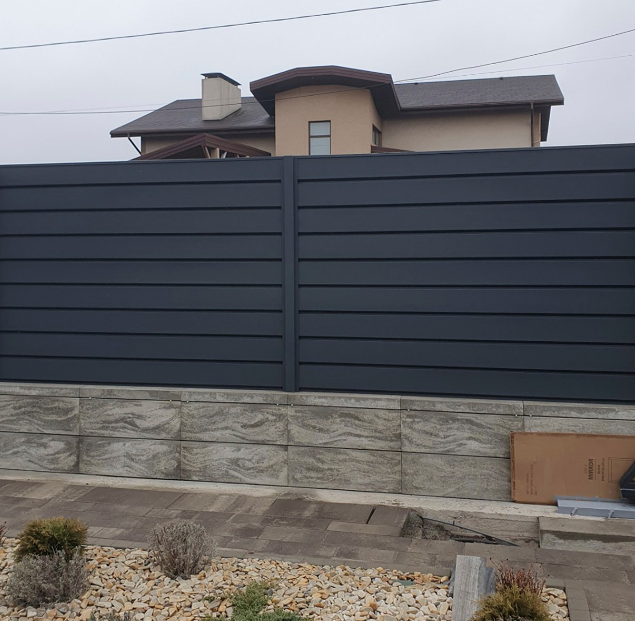 Ламель для забора Ранчо 145х2000 мм Ral 7016/Антрацитовый (576626) - фото 7