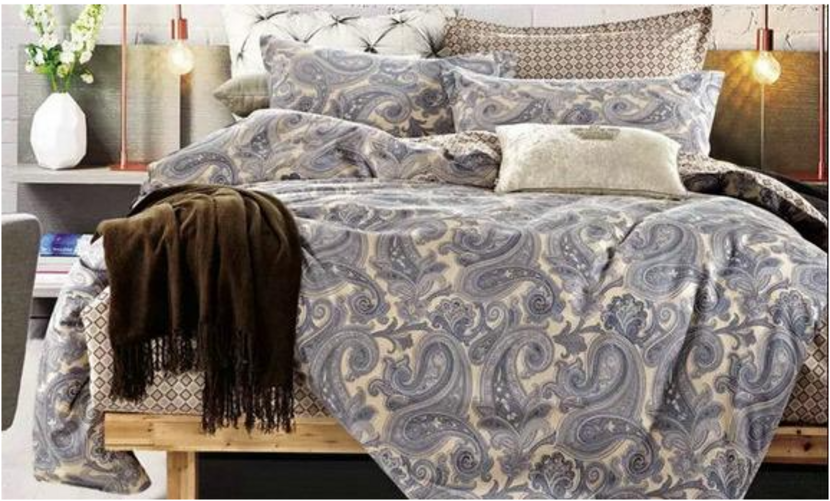 Комплект постельного белья Zastelli 7317A-3754B сатин евро 200х220 см Разноцветный (11258)