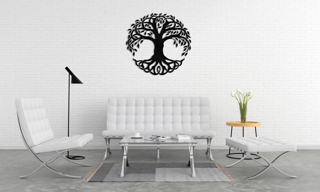 Декоративное панно на стену Upwood Decor Mandala Tree 10 70х70 см Black (1578032719)