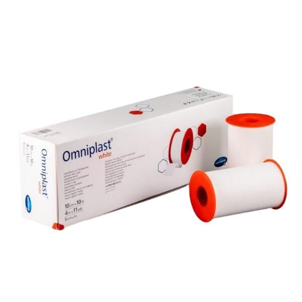 Пластырь фиксирующий текстильный Omniplast white 10 см х 10 м 5 шт.
