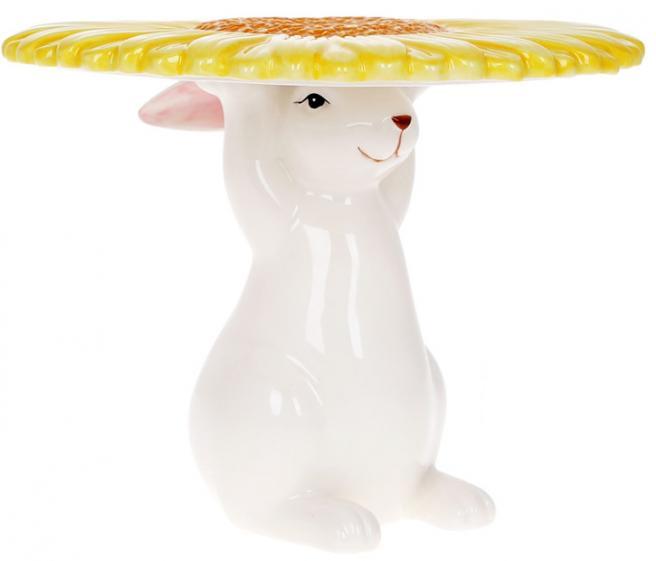 Подставка для торта Милый Кролик Ø 18 см керамика Желтый (BD-733-559) Подставка для торта Милый Кролик Ø 18 см керамика Желтый (BD-733-559)