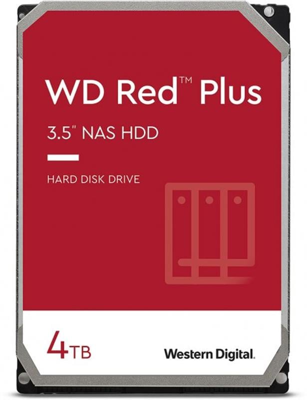 Жесткий диск WD Red Plus HDD 3,5" SATA 4TB 5400rpm/256MB (WD40EFPX)