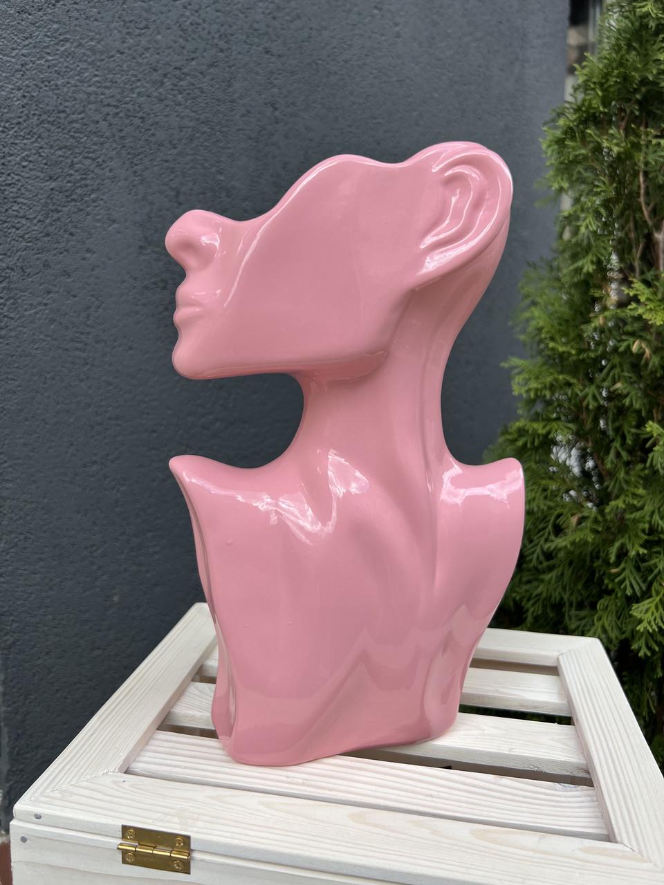 Ваза керамическая Nana ceramics Мадам 27 см Розовый глянец