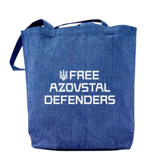 Шоппер Free Azovstal Defenders 37х41 см Джинс (18042289-61-205279) - фото 1