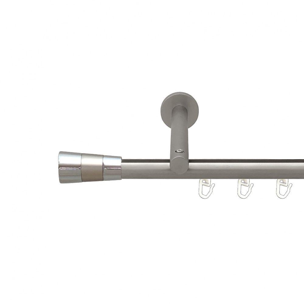 Карниз Orvit Валео V2 металевий однорядний циліндр на профіль 16 см профільна труба 19 мм 160 см Сатин (00-00015090)