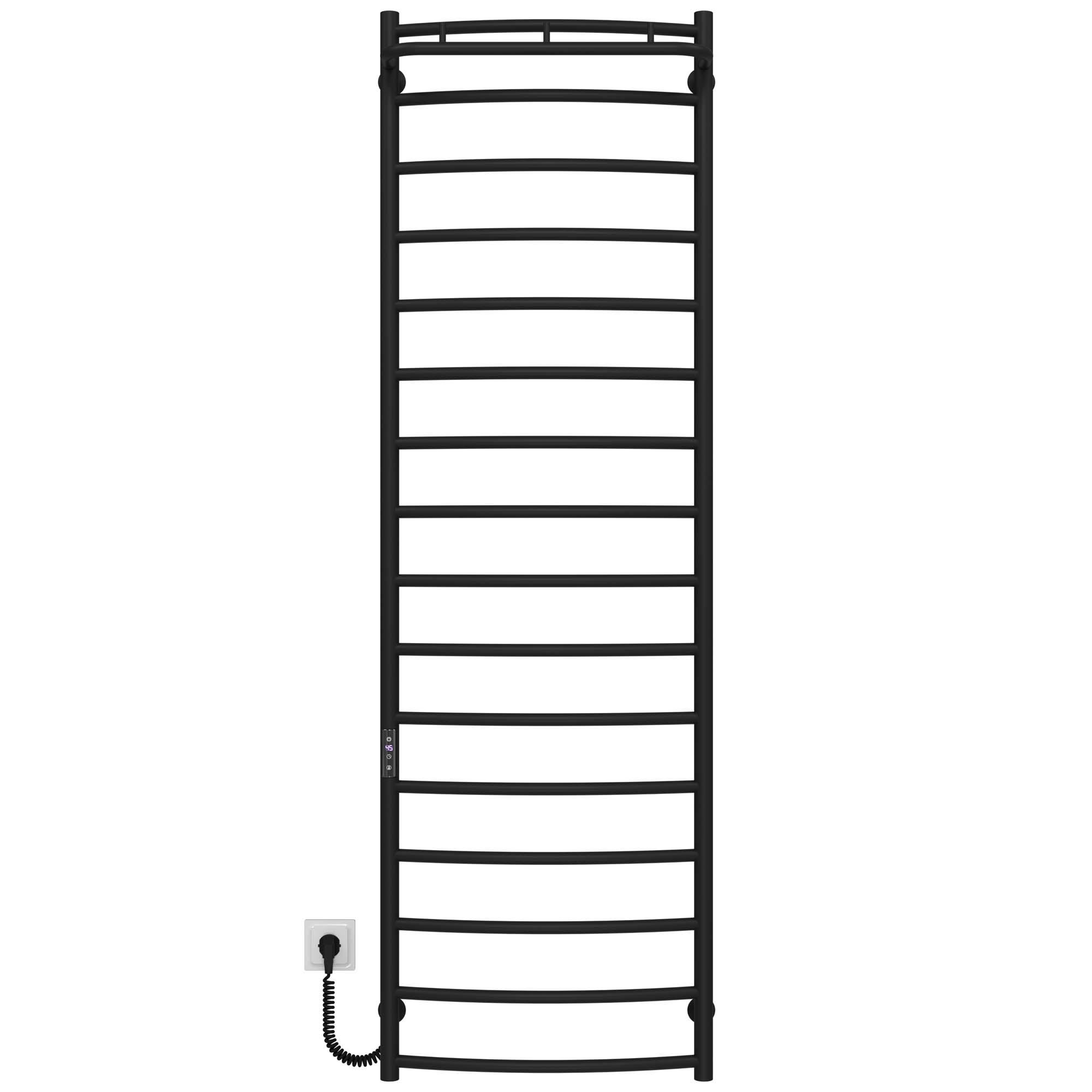 Полотенцесушитель электрический Deffi Классик N П16 JD03 левое подключение нержавеющая сталь 500х1700 мм Черный (C.KN.170.50.16.E.B.L.1)