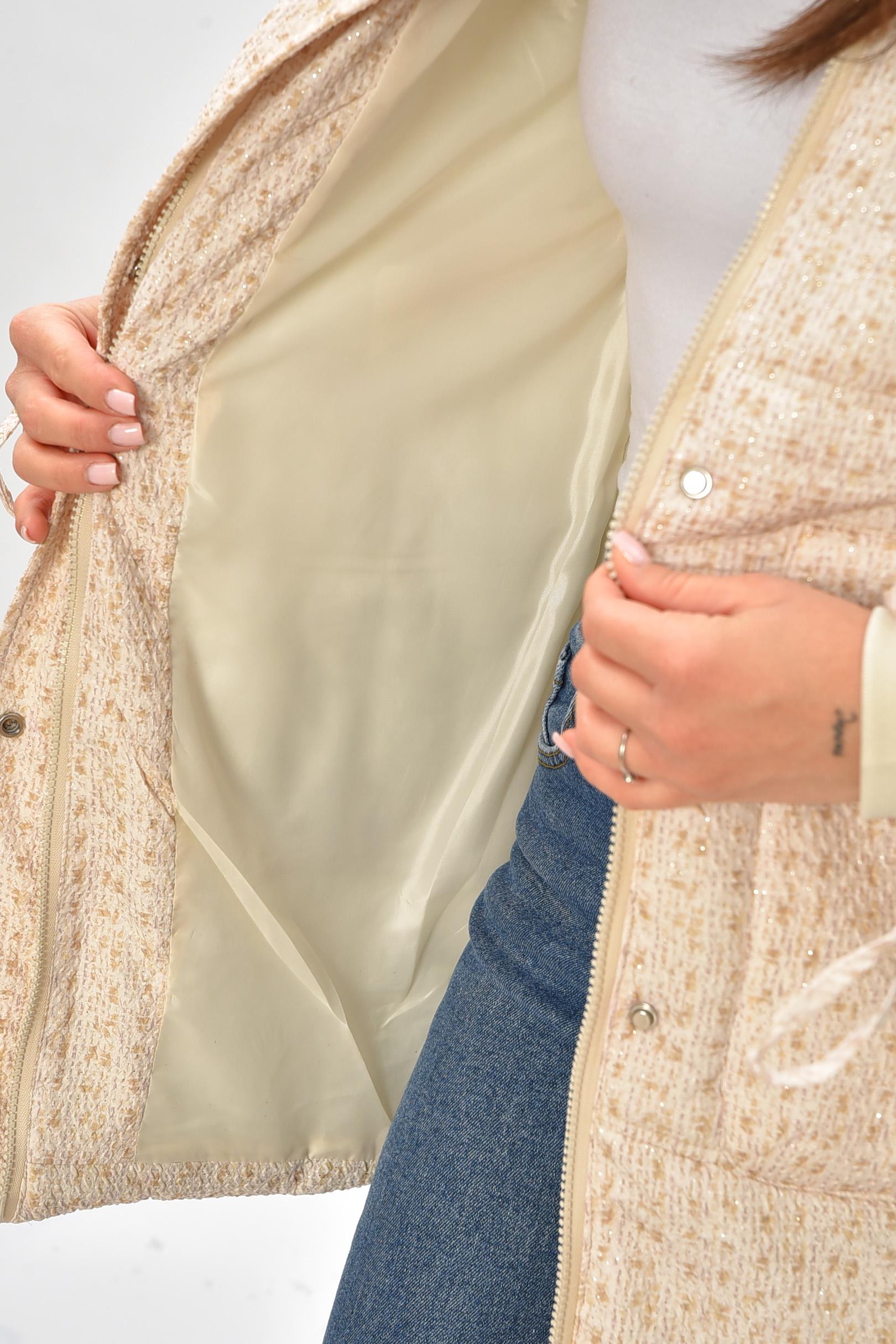 Куртка жіноча демісезонна L Молочний (206069) - фото 4 Куртка жіноча демісезонна L Молочний (206069) - фото 4