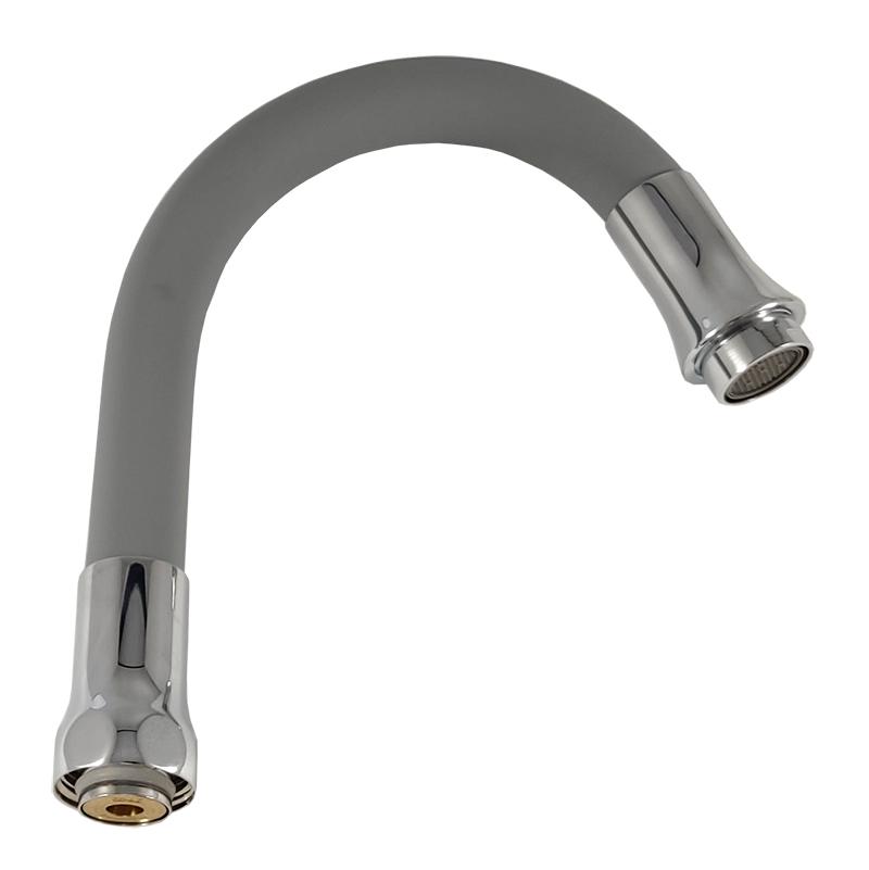 Гусак Frap F7267 для смесителя силиконовый 32 см Серый